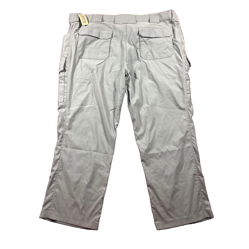 Duluth Trading Pants Mens 48x30 Flex Dry On The Fly Relaxed Fit Cargo Gray NWT